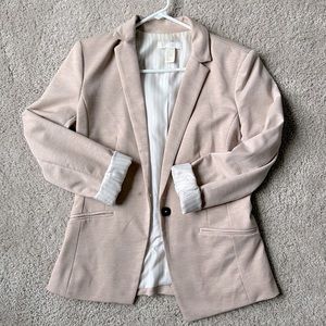 H&M soft pink casual work blazer
